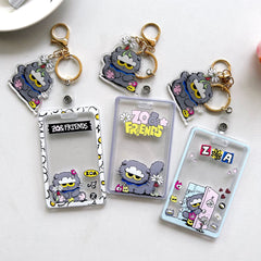 GD Cat Transparent Card Holder Keyring