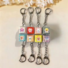 Luminous SKZ Felix Bang Chan Keycap Pendant Keychain