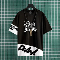 Men's Anime Logo Print Short-sleeved T-shirt