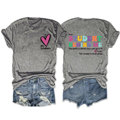 Women's DEAR STUDENT BEHIND ME Printed Tee