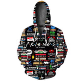 Unisex Friends 3d Printed Loose Hoodie