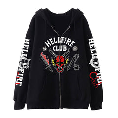 Unisex Hellfire Club Loose Zip Up Hoodie
