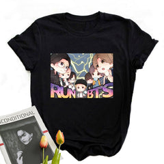 Women's BTS Printed Short Sleeve T-Shirt