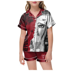 Casual Taylor Digital Print Silk Pajamas Suit