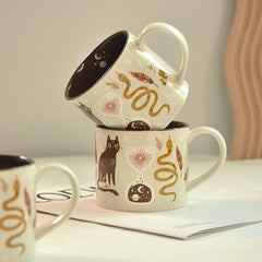 Cute Graffiti Magic Cat Mug