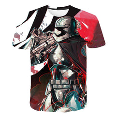 Men's Short Sleeve Comic Digital Print T-Shirt