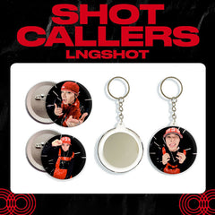 "SHOT CALLERS" Badge Mirror Keychain
