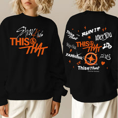 SKZ This & That Tracklist Print Crew Neck Sweatshirt