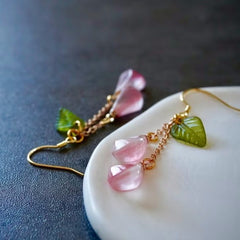 Pomegranate Seed Beaded Earrings