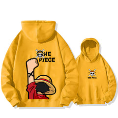 Unisex Trendy Luffy Loose Pullover Hoodie