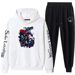 Casual Anime Graphic Hoodie Loose Pants