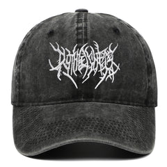 Gothic Vintage Washed Embroidered Baseball Cap