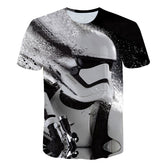 Men's Short Sleeve Comic Digital Print T-Shirt
