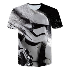 Men's Short Sleeve Comic Digital Print T-Shirt
