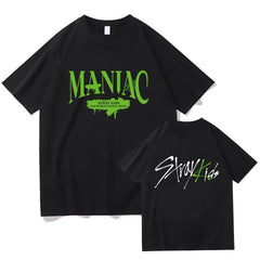 Unisex Kpop Maniac Print Loose T-shirt