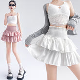 Girls' Fairy Double Cake Lace Skirt