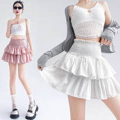 Girls' Fairy Double Cake Lace Skirt