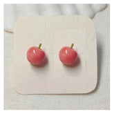 Cherry Apple Stud Earrings