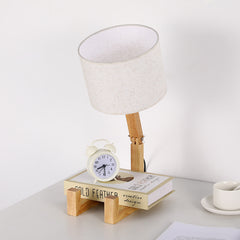 Creative Solid Wood Robot Desk Lamp