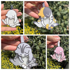 Funny Cat Spinning Balls Keychain