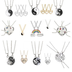 BEST FRIENDS Heart-shaped Pendant Necklace