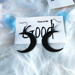 Retro Style Moon Earrings
