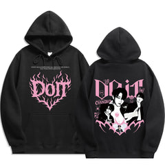 SKZ DO IT Logo Black Hoodie Top