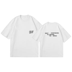 SKZ RUNIT Letter Short-sleeved T-shirt