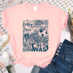 Women's House Graphic Summer Short Sleeve T-shirt