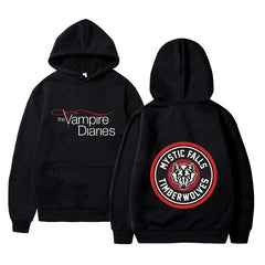 TVD Logo Printed Casual Hoodie