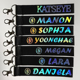 KPOP Name Laser Phone Rope Key Ring