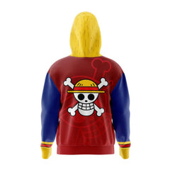Luffy Anime 3D Printed Hooded Zipper Casual Coat