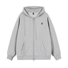 Felix Same Style Zipper Grey Hoodie