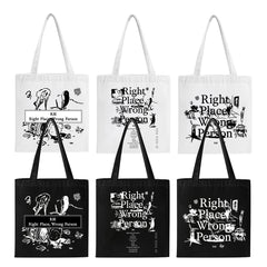 RM KPOP Logo Canvas Shoulder Bag