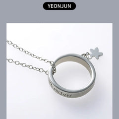 TXT Ring Pendant Necklace