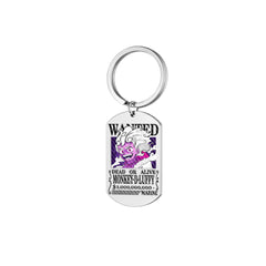 Luffy Wanted Dog Tag Keychain