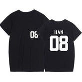 Casual KPOP HAN Print Short-sleeved Top