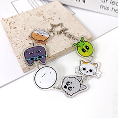 KPOP Cartoon Double-sided Keychain Schoolbag Pendant