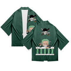 Zoro Anime Digital Print Kimono Cloak