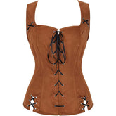 Steampunk Pirate Suede Lace-up Vest