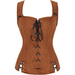 Steampunk Pirate Suede Lace-up Vest