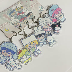 Plave Doll Acrylic Pendant Keyring Set