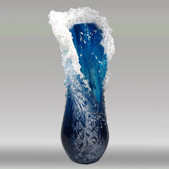 Ocean Blue Wave Vase