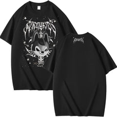 Evil Wolf Chan Print Summer Short Sleeve T-shirt