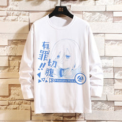 Women's Anime Print Long-sleeved T-shirt