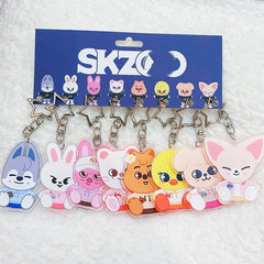 SKZ Acrylic Pendant Keyring 8PCS Set