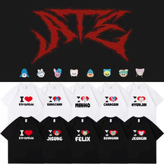 Kpop Letter Printed Short Sleeve T-Shirt