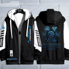 Trendy Game Logo Zipper Hooded Jacket