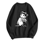Girl's Anime Print Casual Crew Neck Sweatshirt