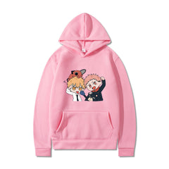 Unisex Cute Anime Pattern Pullover Hoodie